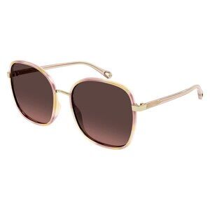 A0652Z New CHLOE Havana Square CH0031S 014 Sunglasses Women